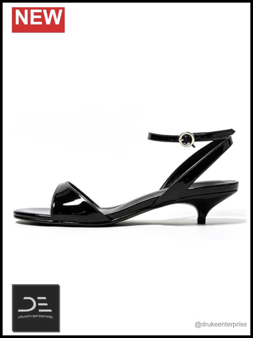 Women's Kitten Heel Sandals Open Toe Ankle Strap Low Heel Dress Sandals PU